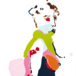 Anne Roche - IM10 - acrylique et brou de noix sur papier vergé - 70 x 100 cm - 2019