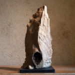 Gallou - Flamme - Bois et cannetille étincelle cuivre - h. 40 cm