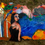 La sortie 2022 Collage et acrylique sur papier - 83 x 61 cm
