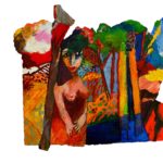 L'orpheline 2017 Collage et acrylique sur papier - 57 x 60 cm