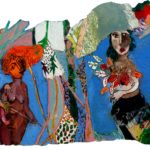 Une autre époque 2019 Collage et acrylique sur papier- 111 x 63 cm
