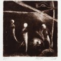 ISRAËL - WEISSHAUS Haya : Sankai Joko - the dance of life, Manière noire, 20x20 cm, E/A, 2001