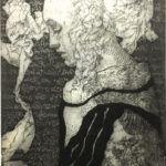 Roland SABATIER "LA LETTRE FROISSEE" eau-forte et aquatinte 19 x 27 cm