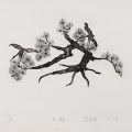 TAÏWAN - CHEN HUA Yang : Pine and Crane, Collagraphie, 23x23 cm, 1/10, 2012