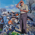 Armel Jullien - L'homme des tas - huile sur toile - 160 x 160 cm - 2012