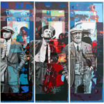 Christiane HIRSCH - Ligne 3, Triptyque - Acrylique sur toile montée sur châssis - 180 x 180 cm - 2007