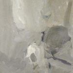 Serge HELIAS - Traces grises - Huile sur bois - 27 x 27 cm - 1975