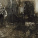 "Intérieur silencieux" - Lavis et fusain sur papier - 58 x 87 cm