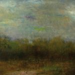 "Grand ciel gris" - Huile sur toile marouflée sur panneau - 116 x 160 cm
