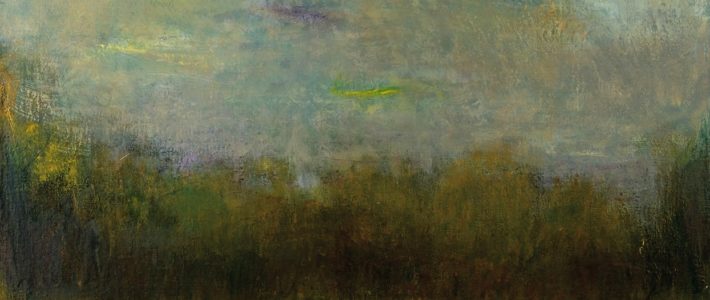 Bernard ROUYARD "Grand ciel gris" - Huile sur toile marouflée sur panneau - 116 x 160 cm