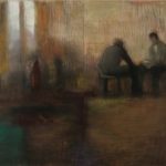 "Personages dans l'atelier" - Pastel sec sur papier - 93 x 113 cm
