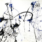 France Lascurain-Tautou - Sans titre, encre sur papier marouflé sur toile- 90 x 90 cm - 2021