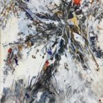France Lascurain Tautou - Sans Titre - Encre sur papier marouflé sur toile, 46x38 cm - 2019