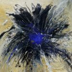 France Lascurain Tautou - Sans Titre - Encre sur papier marouflé sur toile - 80x80 cm - 2022