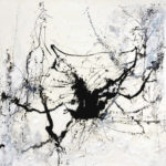 France Lascurain-Tautou - Sans titre, encre sur papier marouflé sur toile - 90x90 cm - 2021