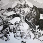 Gabrielle Cornuault - Série Frise- Stylo Staedler- 50 x 65 cm