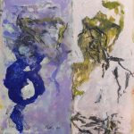 Sans Titre - Colle et pigments sur papier - 33 x 24 cm - 2017