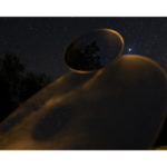Jupiter et lumière du lampadaire - deux miroirs circulaires - 2020