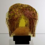 Michel LAGRANGE Le passage ombreux - Verre de Saint Just - Emaillage et gravure - 27 x 24 x 35 cm - 2017