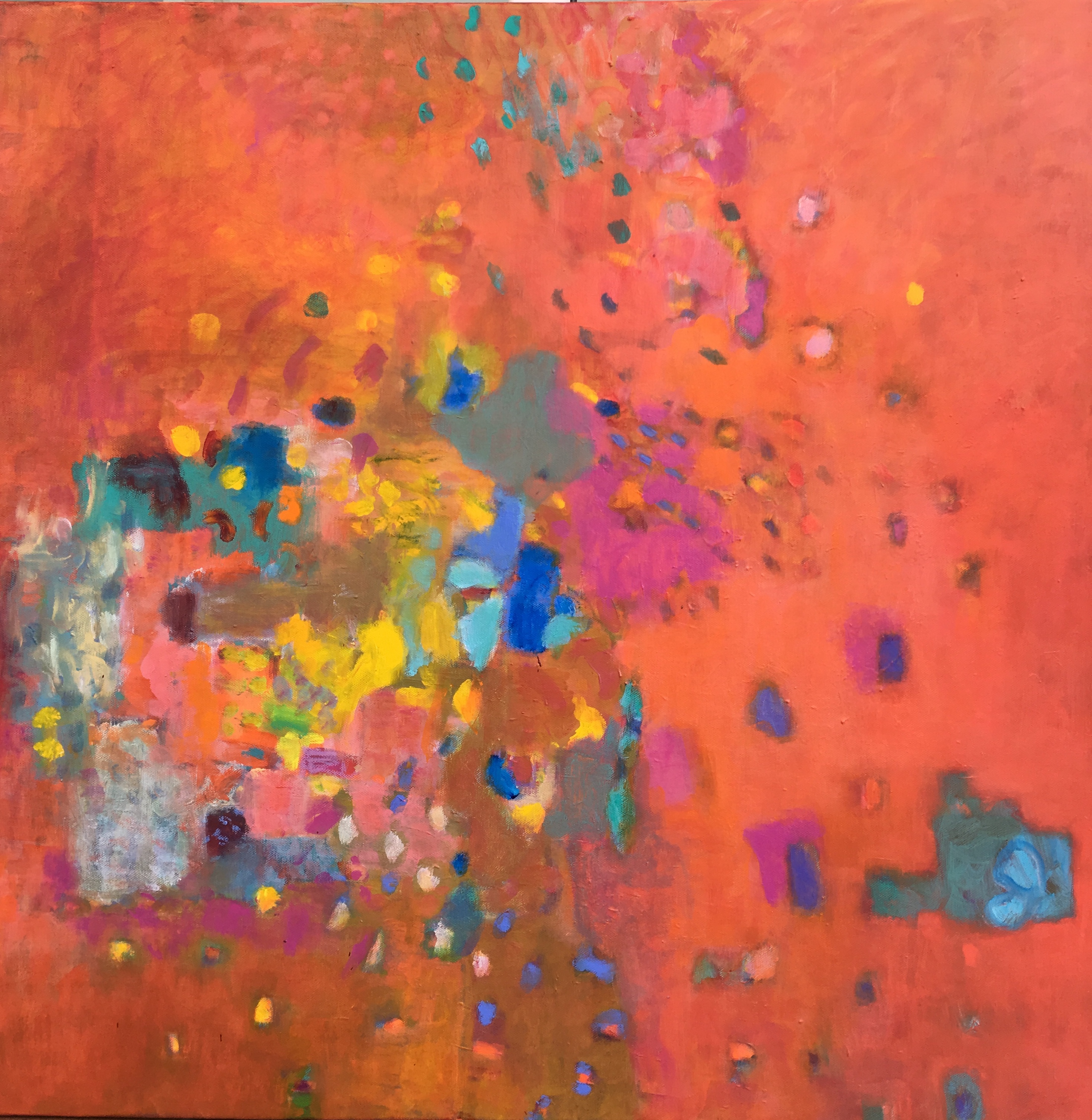 Rosa - Terre ardente- Acrylique sur toile - 80 x 80 cm - 2018